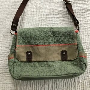 Embroidered Messenger Bag